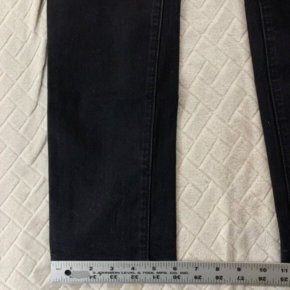 Calvin Klein Womans 28 Denim Jeans Black Ultimate Skinny Mid Rise Stretch Grunge - Picture 10 of 15